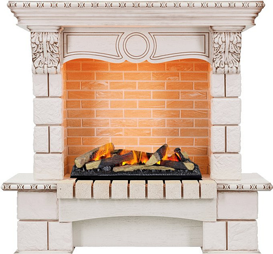 Dimplex Pierre Luxe очаг Cassette 600 LNH-INT (с дровами) слоновая кость/шампань_0