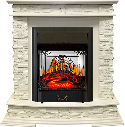 Royal Flame Luzern с очагом Majestic FX M Black слоновая кость_0