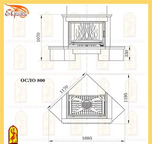 Мета осло 800 с топкой эльба аква 800ш_1