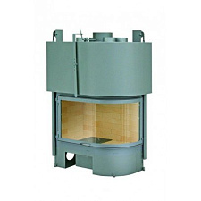 Totem galbe lateral horizon 1000 с дымосборником (есть только короб на гильотину)- стекло слева